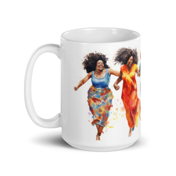 Happy Sistas White glossy mug - Image 2
